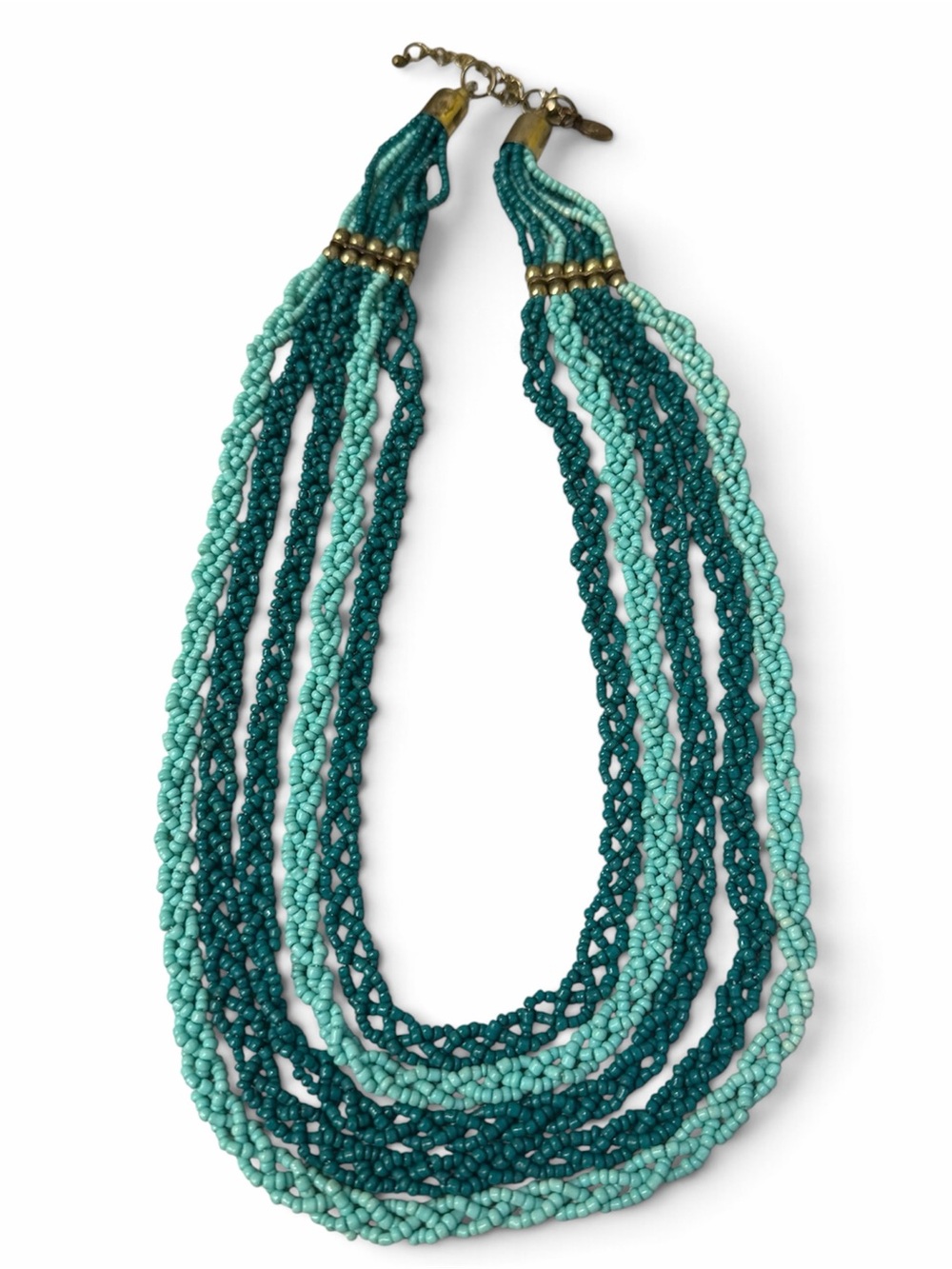 Charming Charlies Multi-Strand Turquoise Beaded Statement Necklace